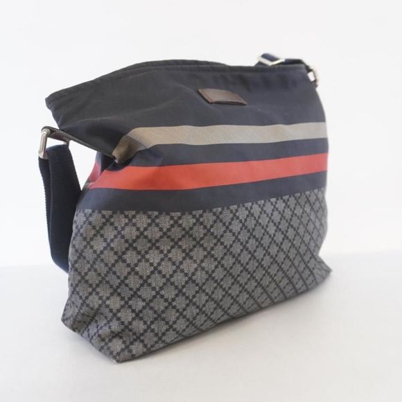 Gucci Hardware Diamante Nylon Black Silver Shoulder Bag - Picture 2 of 4